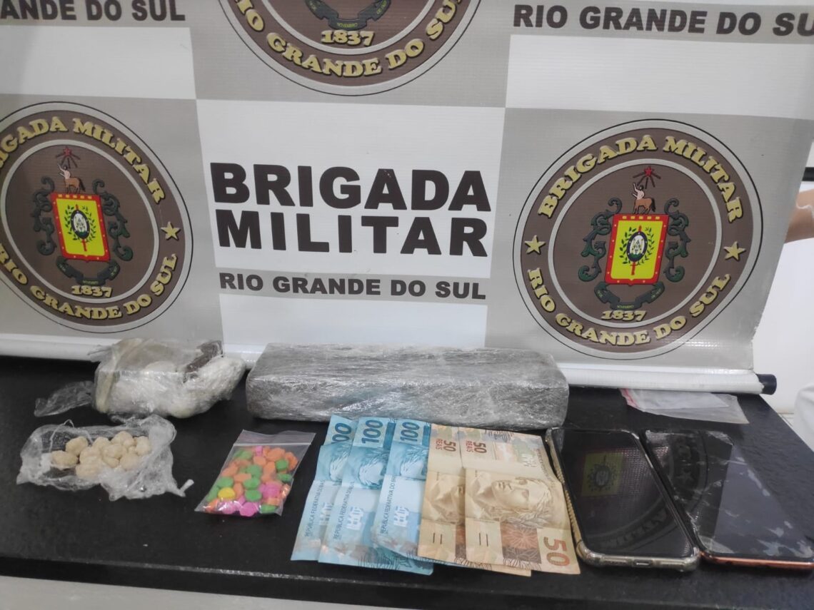 Após buscar drogas em Guaporé, trio é preso pela Brigada Militar em Estrela