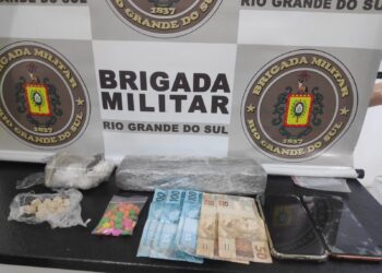 Após buscar drogas em Guaporé, trio é preso pela Brigada Militar em Estrela