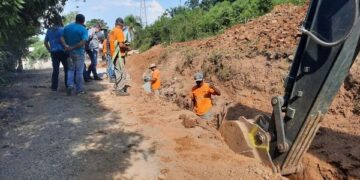 GUAPORÉ | Autoridades do Poder Executivo visitam obras da construção da nova adutora de água bruta da Corsan
