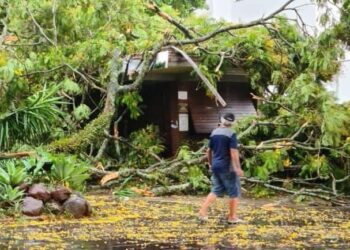 ENCANTADO | Temporal destelhou cerca de 100 casa e afetou prédios públicos do município