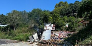 MUÇUM | A chamada “Curva da Morte”, foi o cenário de mais um acidente por volta das 12h30min desta quarta-feira (03)
