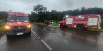 Bombeiros civis e militares atendem mais uma saída de pista na ERS-129