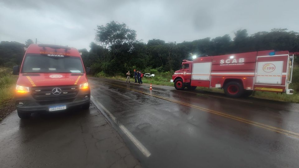 Bombeiros civis e militares atendem mais uma saída de pista na ERS-129