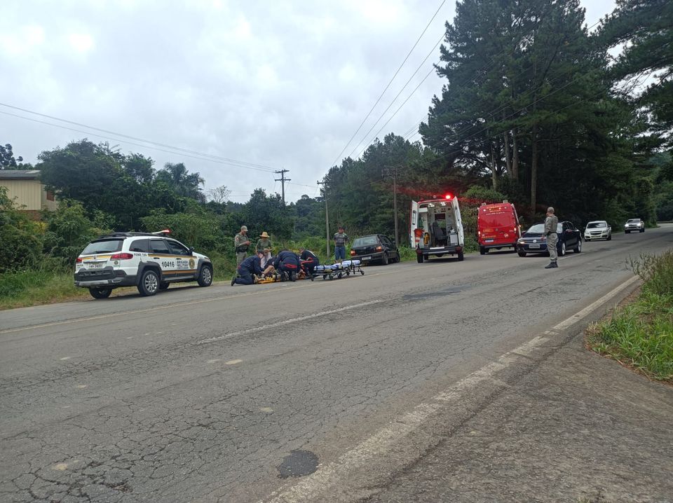 GUAPORÉ | SAMU, Bombeiros e Brigada Militar atendem atropelamento na ERS-129