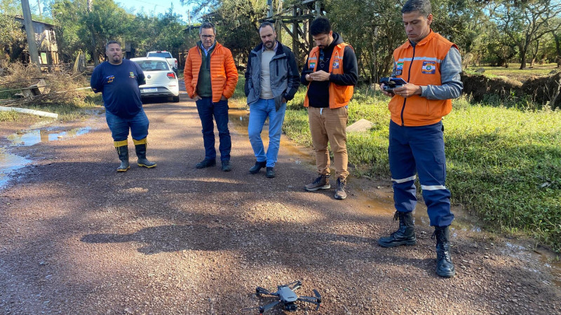 Novas equipes ampliam ação de mapeamento com drones nas áreas atingidas por enchentes