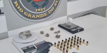 GUAPORÉ | Homem é preso pela Brigada Militar com arma de fogo e drogas