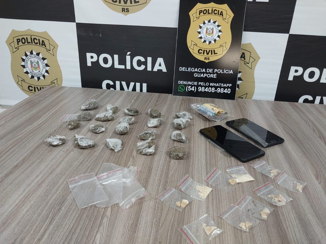 GUAPORÉ | Polícia Civil prende casal investigado por tráfico de drogas