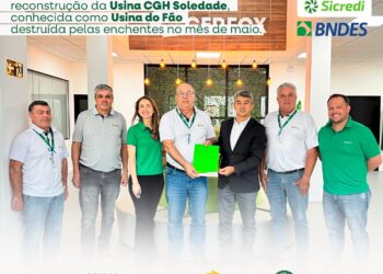 Cerfox assina contrato com BNDES para reconstrução da Usina CGH Soledade, conhecida como usina do Fão.