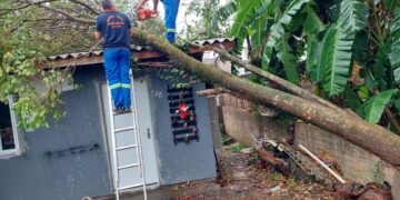GUAPORÉ | Defesa Civil Municipal e Corpo de Bombeiros Militar contabilizam 15 destelhamentos de residências