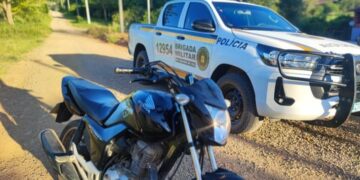 GUAPORÉ | Motocicleta roubada é recuperada pela Brigada Militar