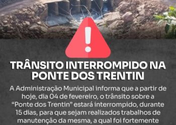 DOIS LAJEADOS | Trânsito interrompido na ponte dos Trentin