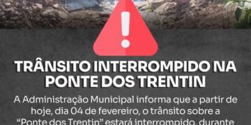 DOIS LAJEADOS | Trânsito interrompido na ponte dos Trentin