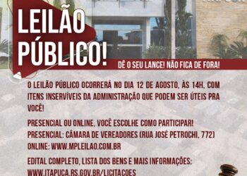 Leilão Público em Itapuca Oferece Bens Inservíveis com Participação Presencial e Online