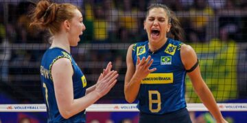 Filha de arvorezinhense e joia do Brasil, entra para a história da Liga das Nações de Vôlei